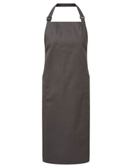 Premier PR120 Recycled polyester and cotton bib apron, organic and Fairtrade certified