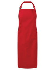 Premier PR120 Recycled polyester and cotton bib apron, organic and Fairtrade certified