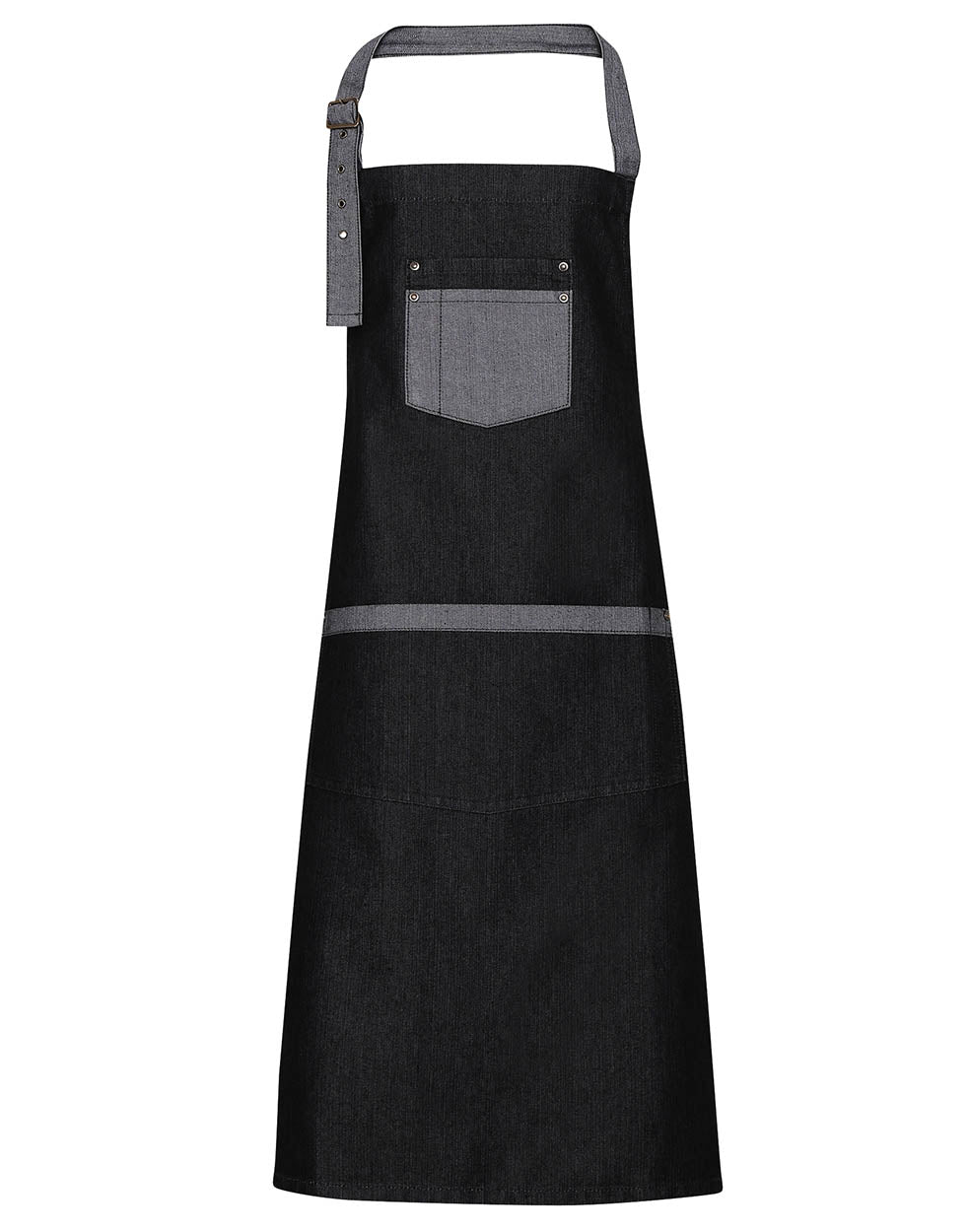 Premier PR127 Domain contrast denim bib apron