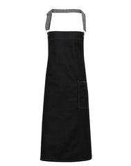 Premier PR134 District waxed-look denim bib apron
