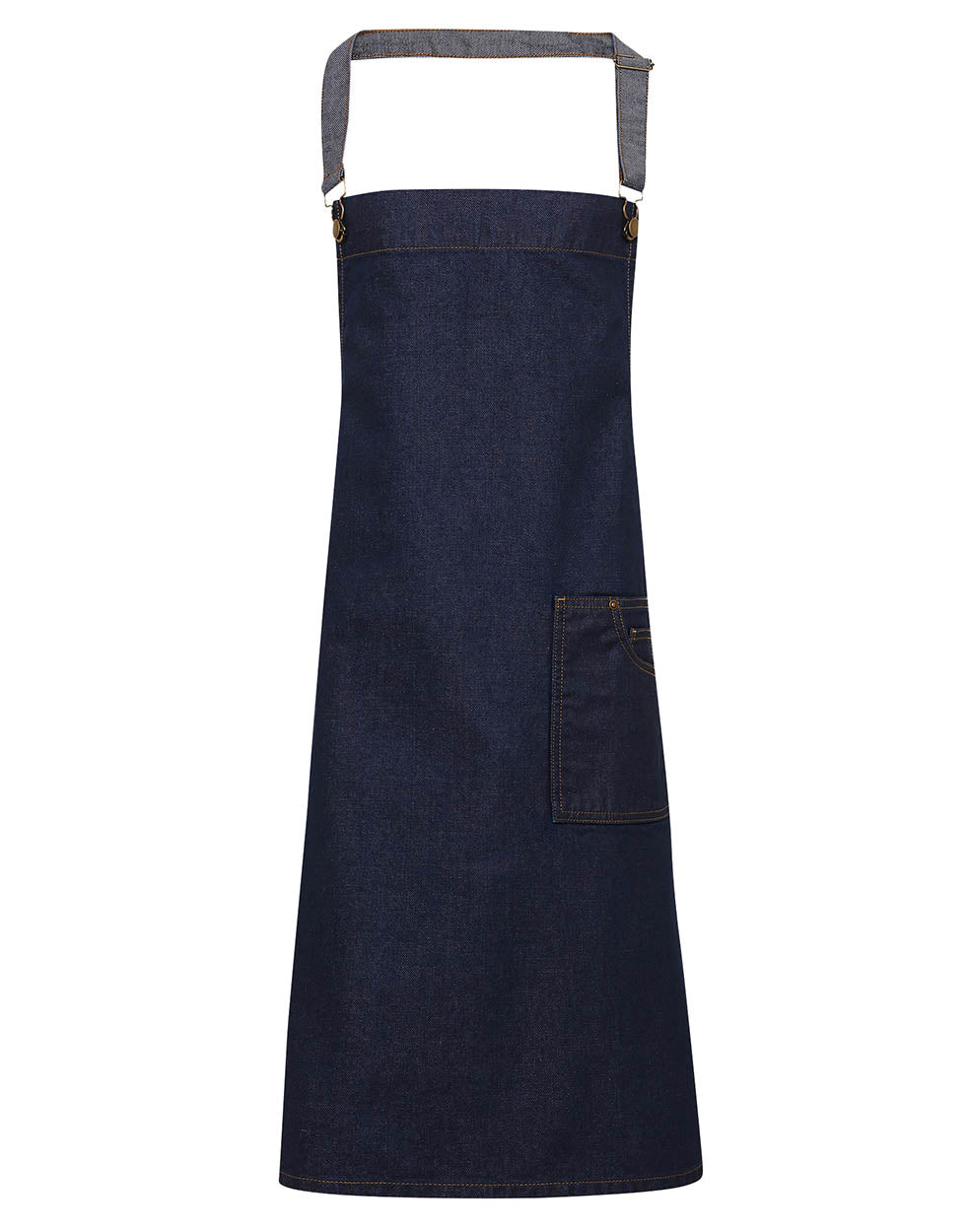 Premier PR134 District waxed-look denim bib apron