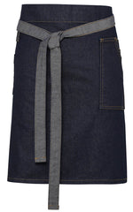 Premier PR135 Division waxed-look denim waist apron