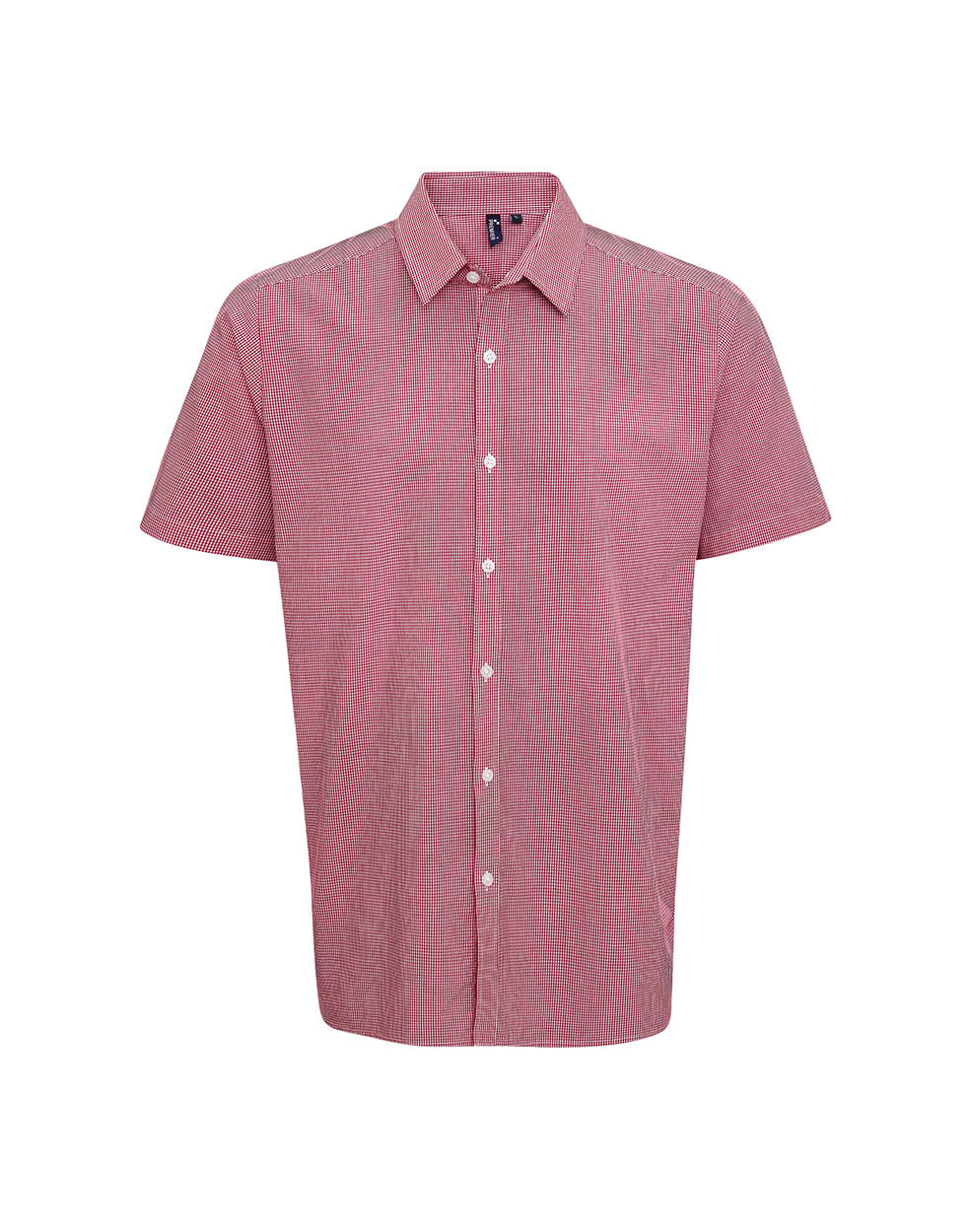 Premier PR221 Microcheck (Gingham) short sleeve cotton shirt