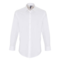 Premier PR244 Stretch fit cotton poplin long sleeve shirt