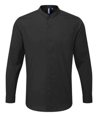 Premier PR258 Banded collar grandad long sleeve shirt