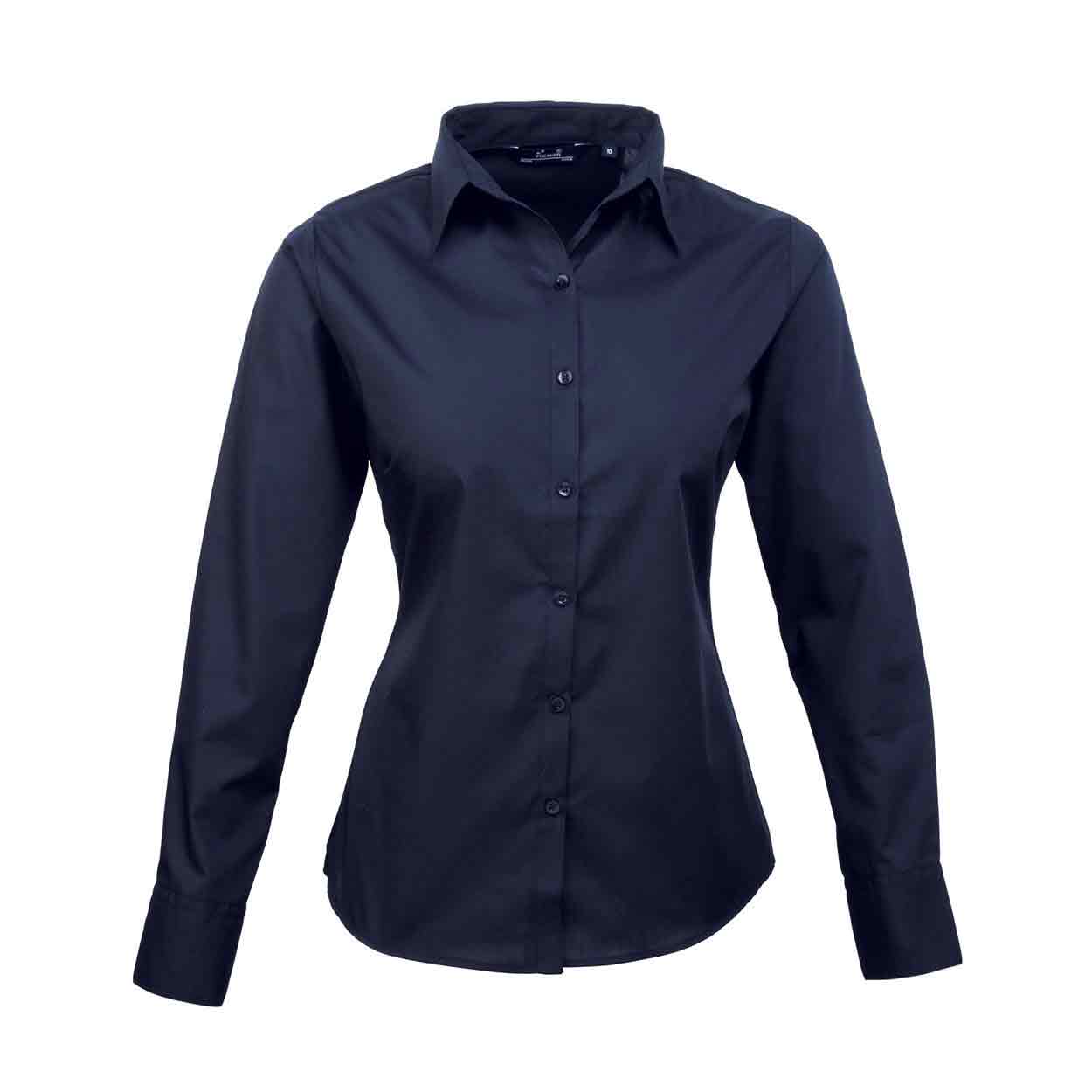 Premier PR300 Ladies Long Sleeve Poplin Blouse