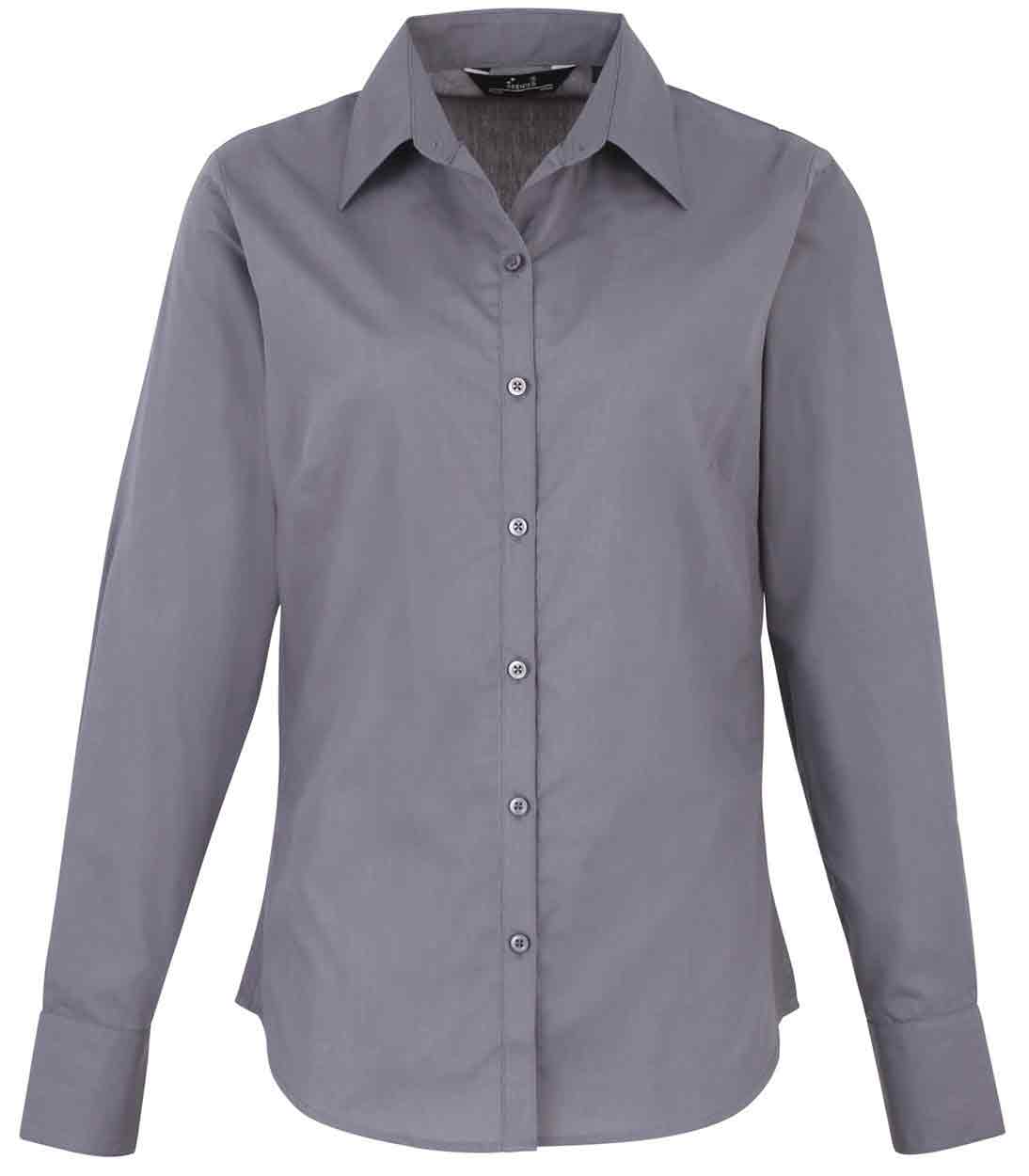 Premier PR300 Ladies Long Sleeve Poplin Blouse