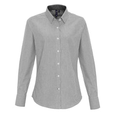 Premier PR338 Women's cotton-rich Oxford stripes blouse