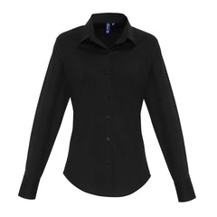 Premier PR344 Women's stretch fit cotton poplin long sleeve blouse