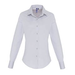 Premier PR344 Women's stretch fit cotton poplin long sleeve blouse