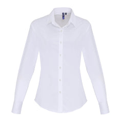 Premier PR344 Women's stretch fit cotton poplin long sleeve blouse