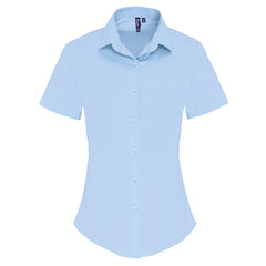 Premier PR346 Women's stretch fit cotton poplin short sleeve blouse