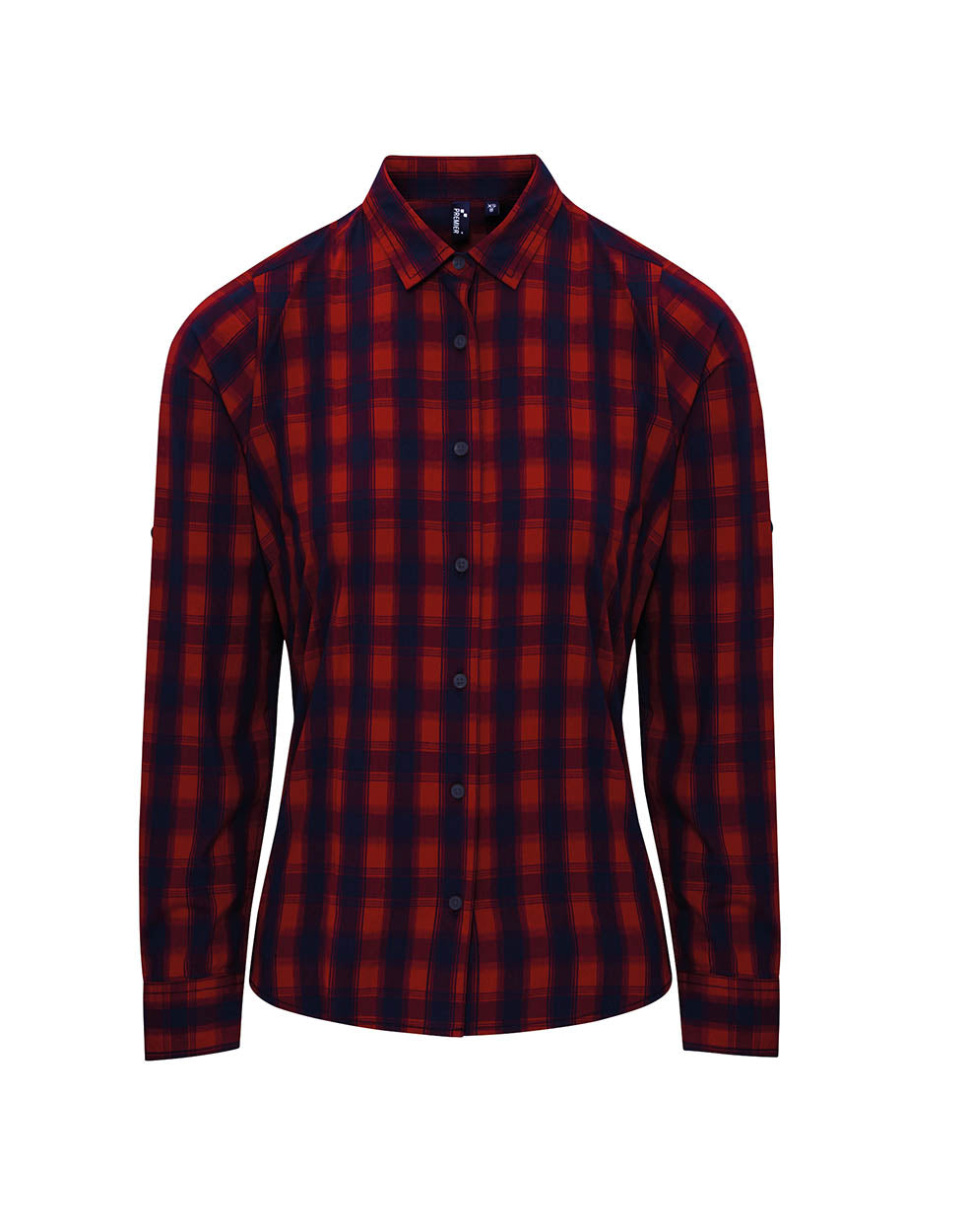 Premier PR350 Women's Mulligan check cotton long sleeve shirt