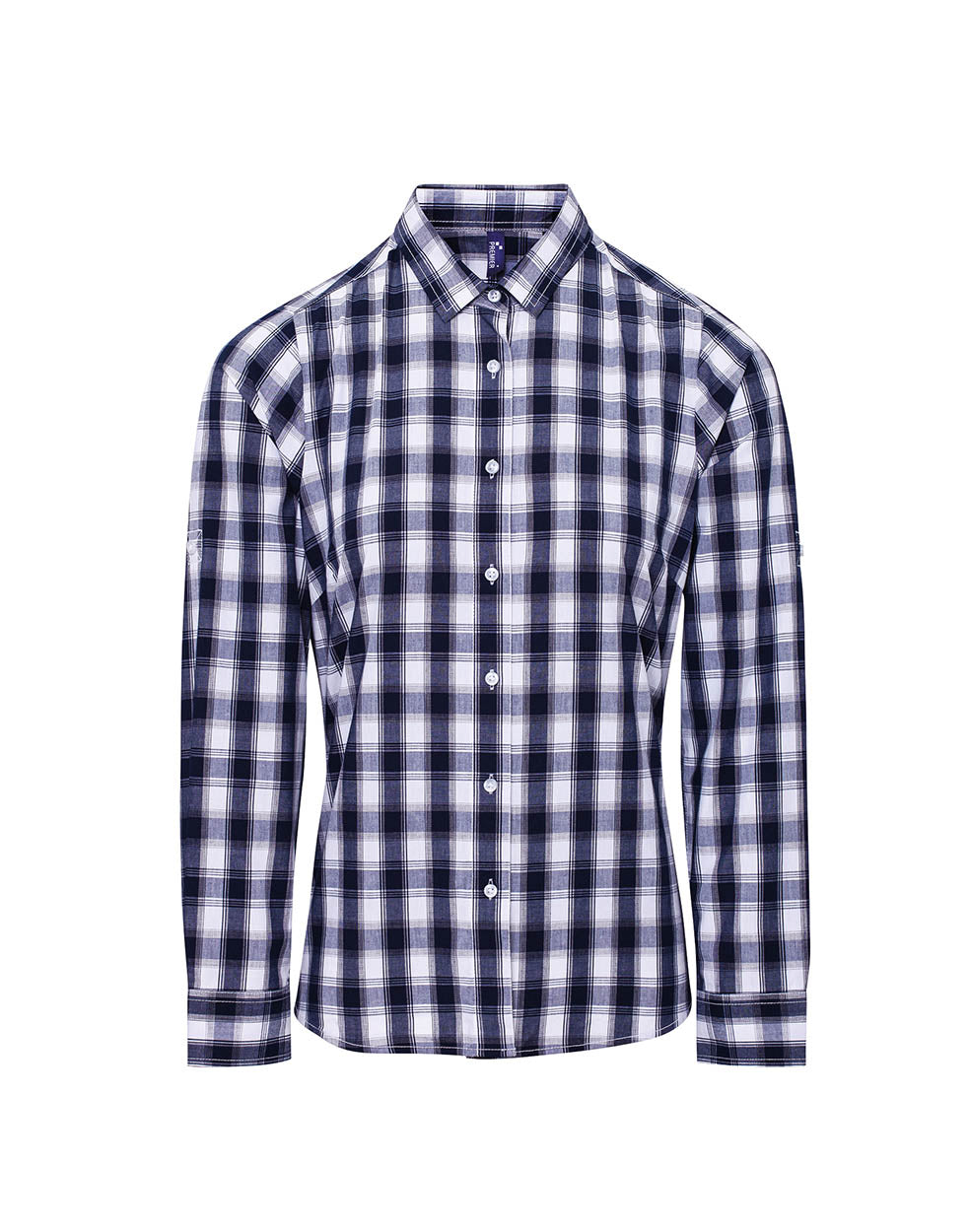Premier PR350 Women's Mulligan check cotton long sleeve shirt