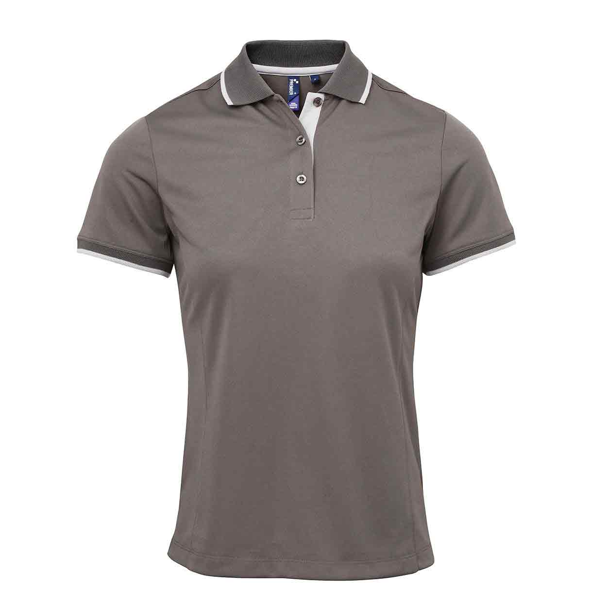 Premier PR619 Women's contrast Coolchecker polo