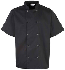 Premier PR664 Studded Short Sleeve Chefs Jkt