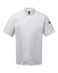 Premier PR906 Chef's zip-close short sleeve jacket
