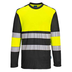 Portwest PW312 PW3 Hi-Vis Cotton Comfort Class 1 T-Shirt L/S