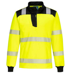Portwest PW326 PW3 Hi-Vis 1/4 Zip Sweatshirt
