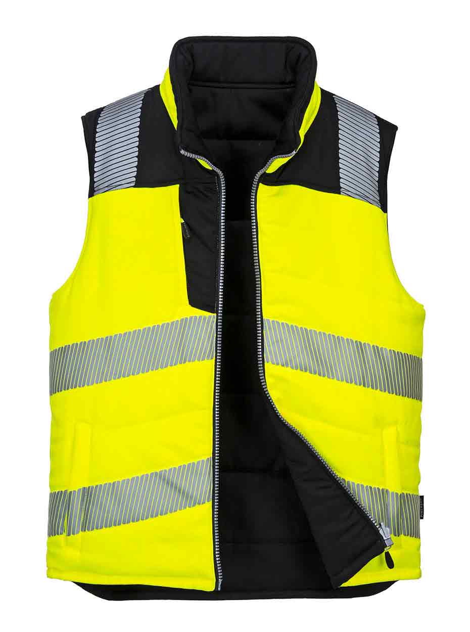 Portwest PW374 PW3 Hi-Vis Reversible Bodywarmer
