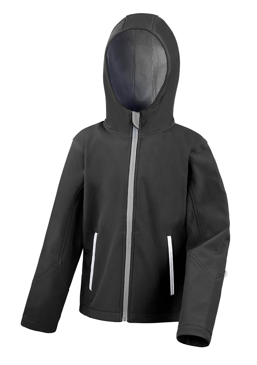 Result R224J Core Junior Tx Performance Hooded Softshell Jacket
