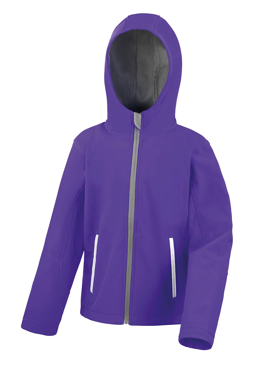 Result R224J Core Junior Tx Performance Hooded Softshell Jacket