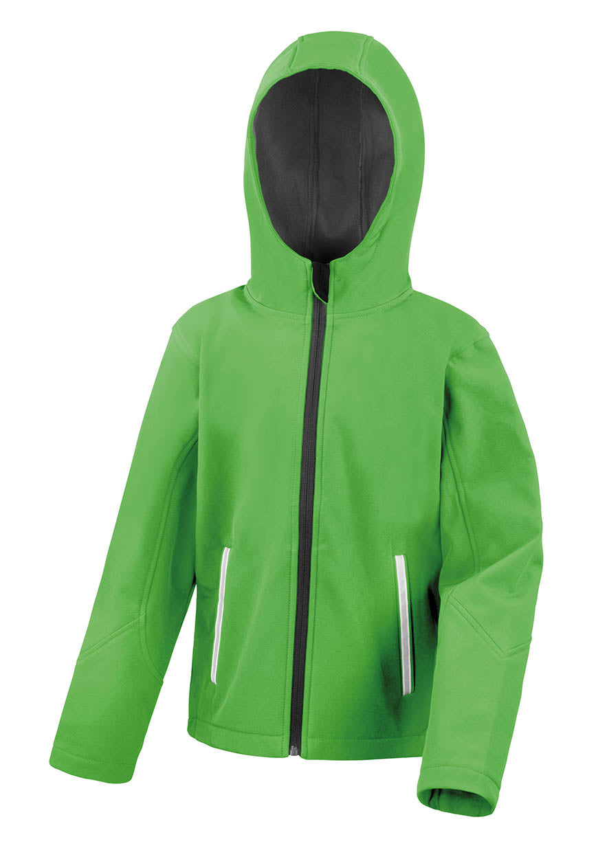 Result R224J Core Junior Tx Performance Hooded Softshell Jacket