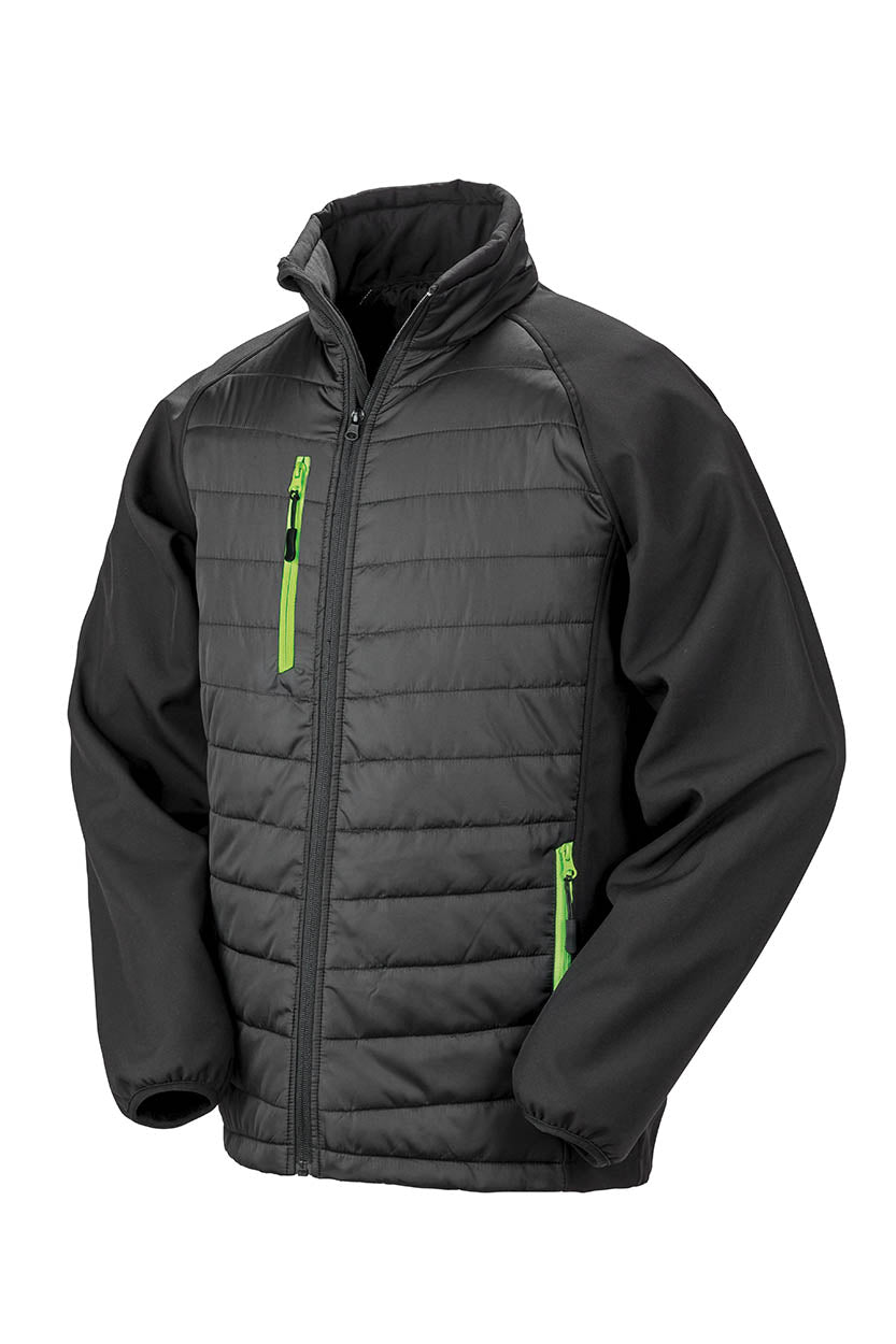 Result R237X Black compass padded softshell jacket