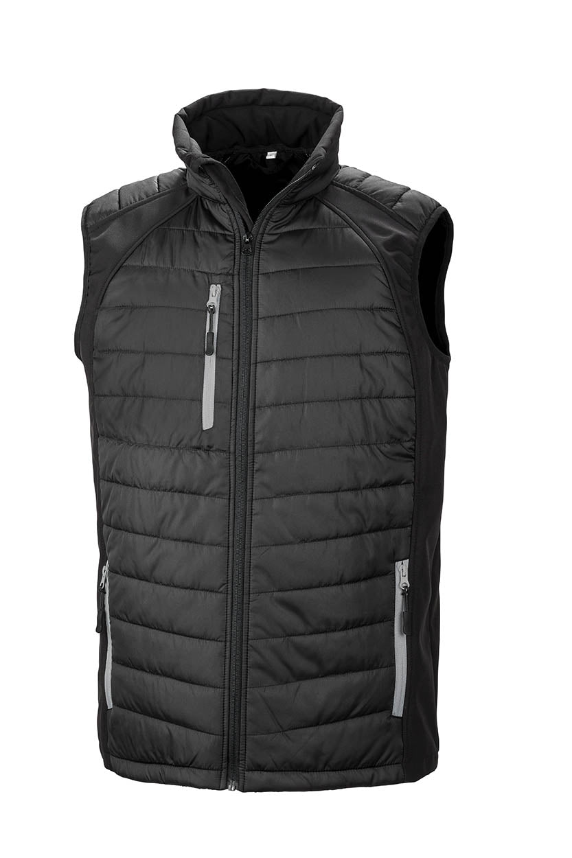 Result R238X Black compass padded softshell gilet