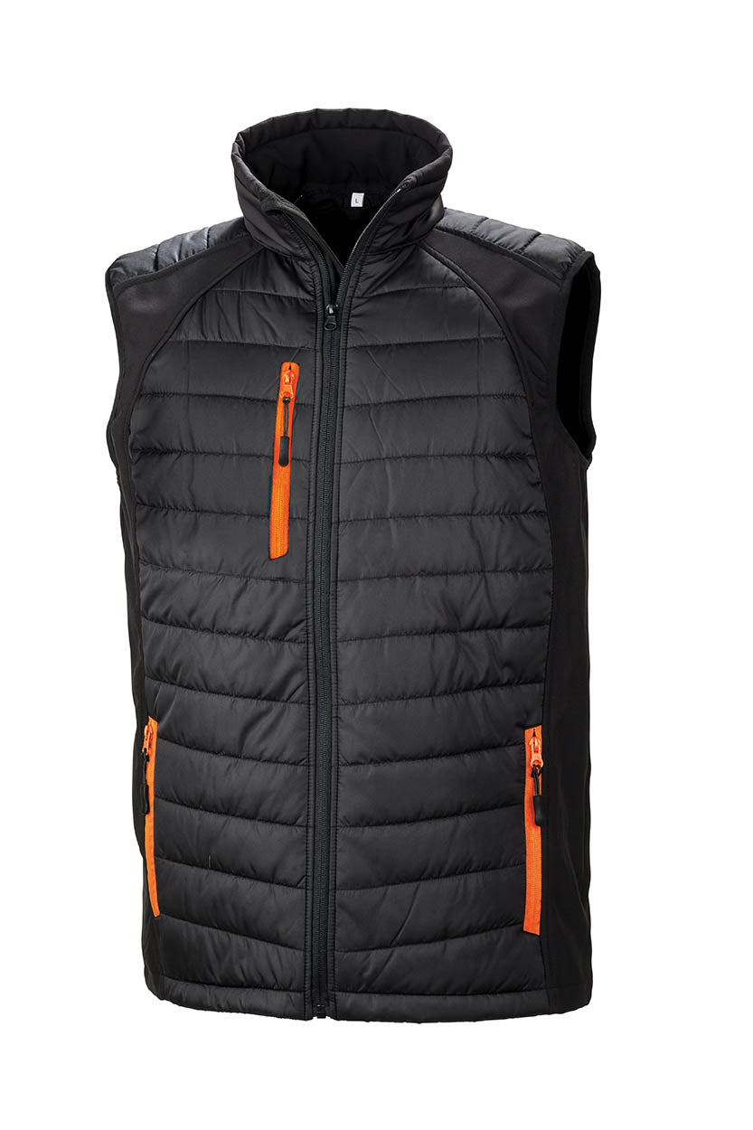 Result R238X Black compass padded softshell gilet