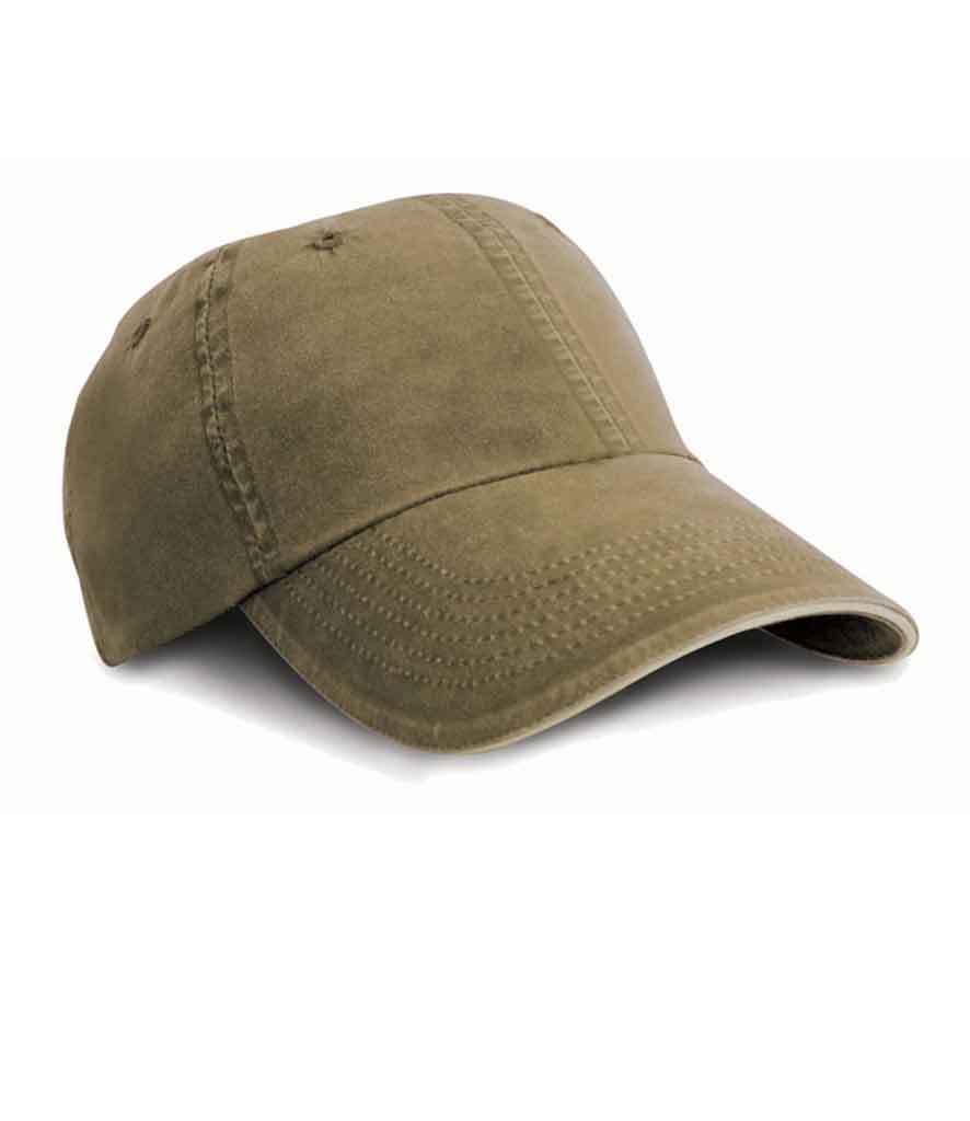 Result RC54X Washed Fine Line Cotton Cap With Sandwich Peak