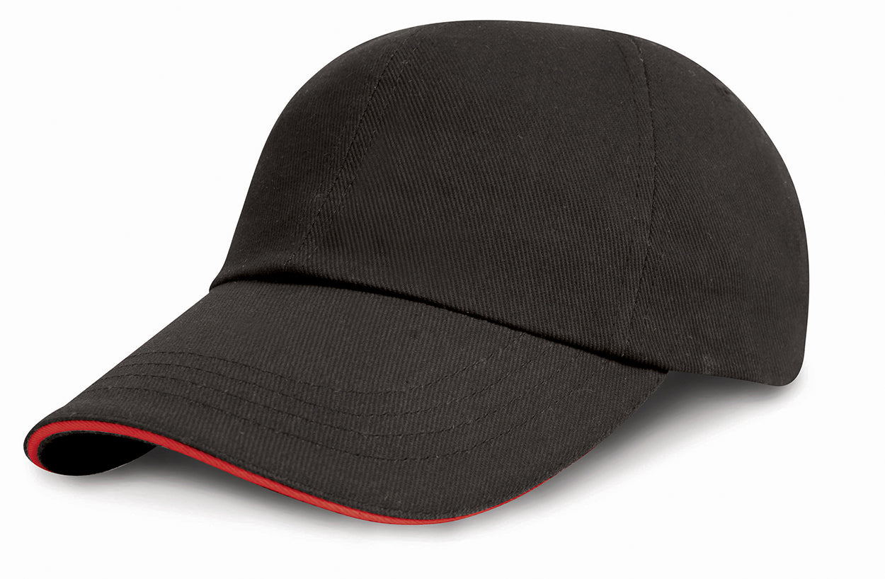 Result RC24P Low-Profile Heavy Brushed Cotton Cap With Sandwich Peak