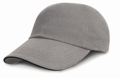 Result RC24P Low-Profile Heavy Brushed Cotton Cap With Sandwich Peak