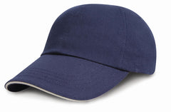 Result RC24P Low-Profile Heavy Brushed Cotton Cap With Sandwich Peak
