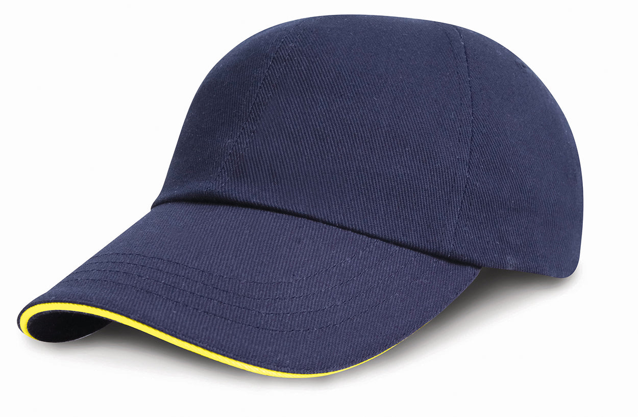 Result RC24P Low-Profile Heavy Brushed Cotton Cap With Sandwich Peak