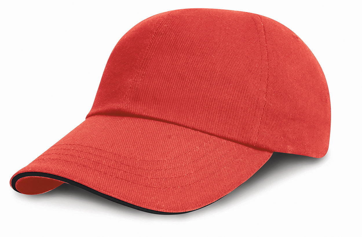 Result RC24P Low-Profile Heavy Brushed Cotton Cap With Sandwich Peak