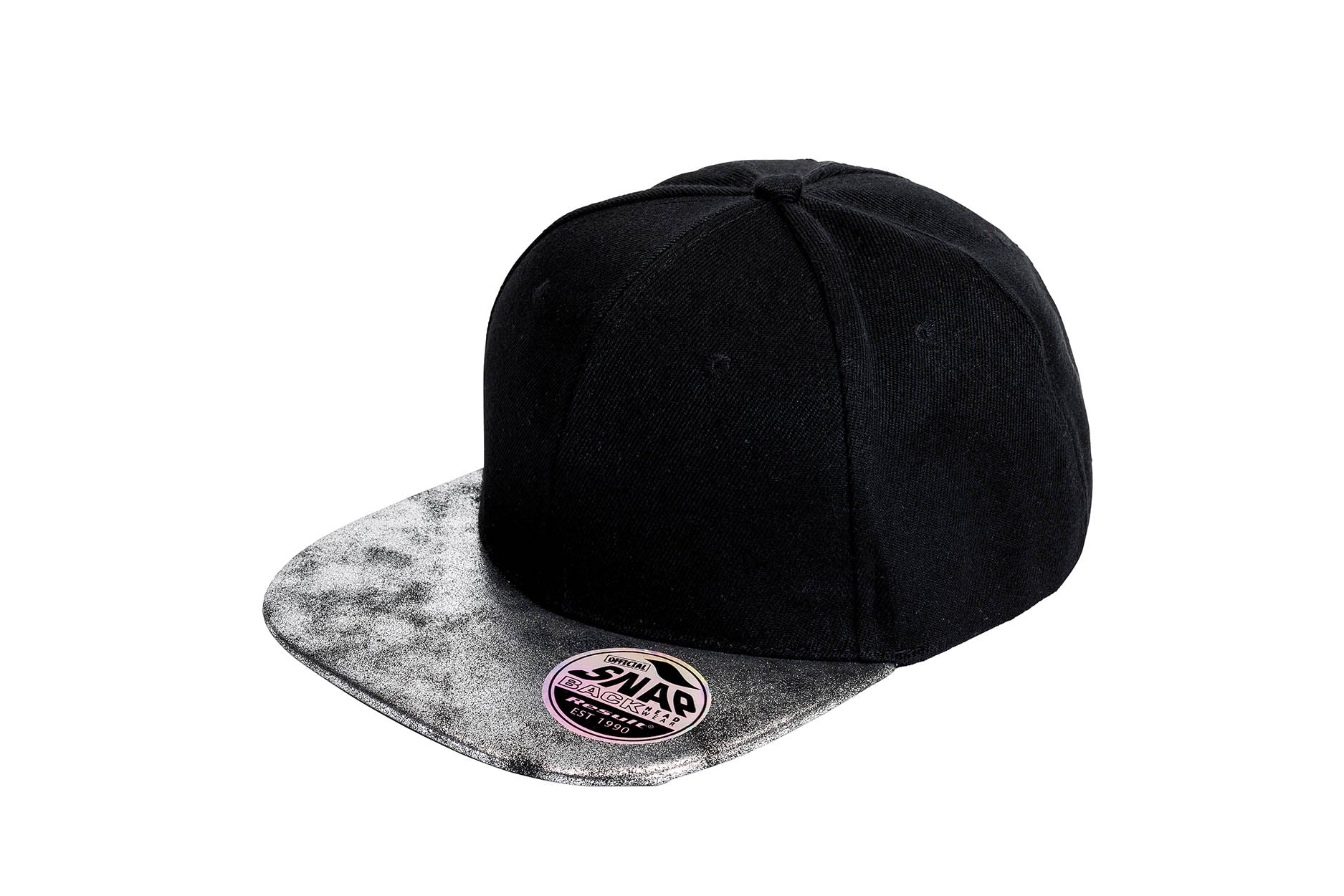 Result Headwear RC87X Bronx glitter flat peak snapback cap