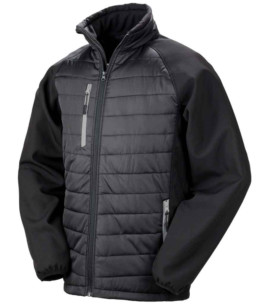 Result R237X Black compass padded softshell jacket