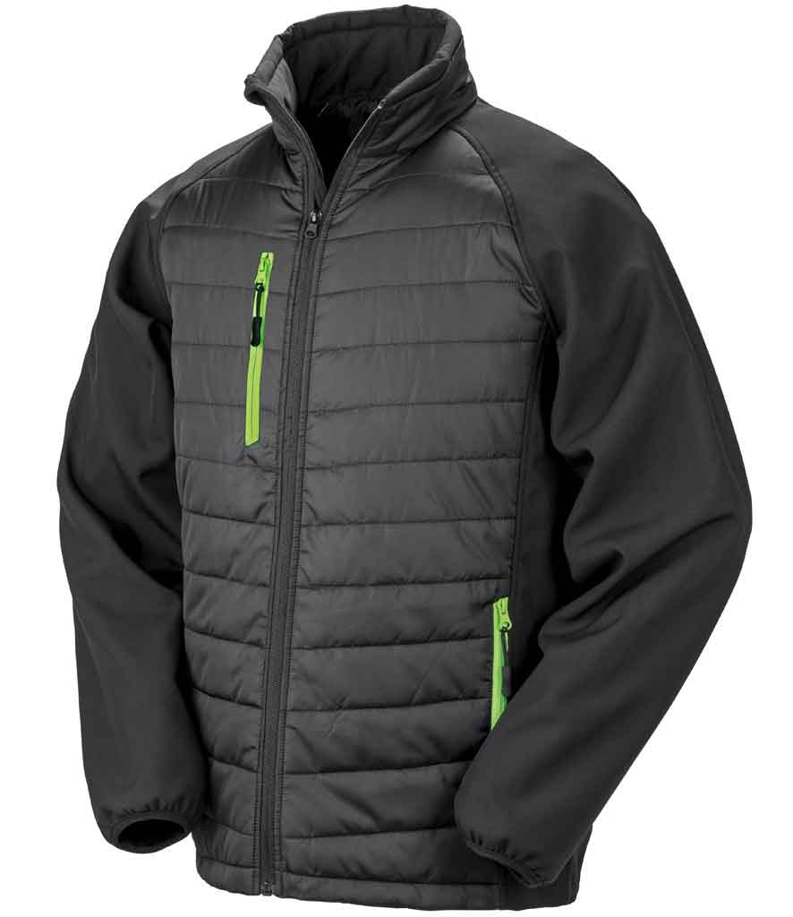 Result R237X Black compass padded softshell jacket