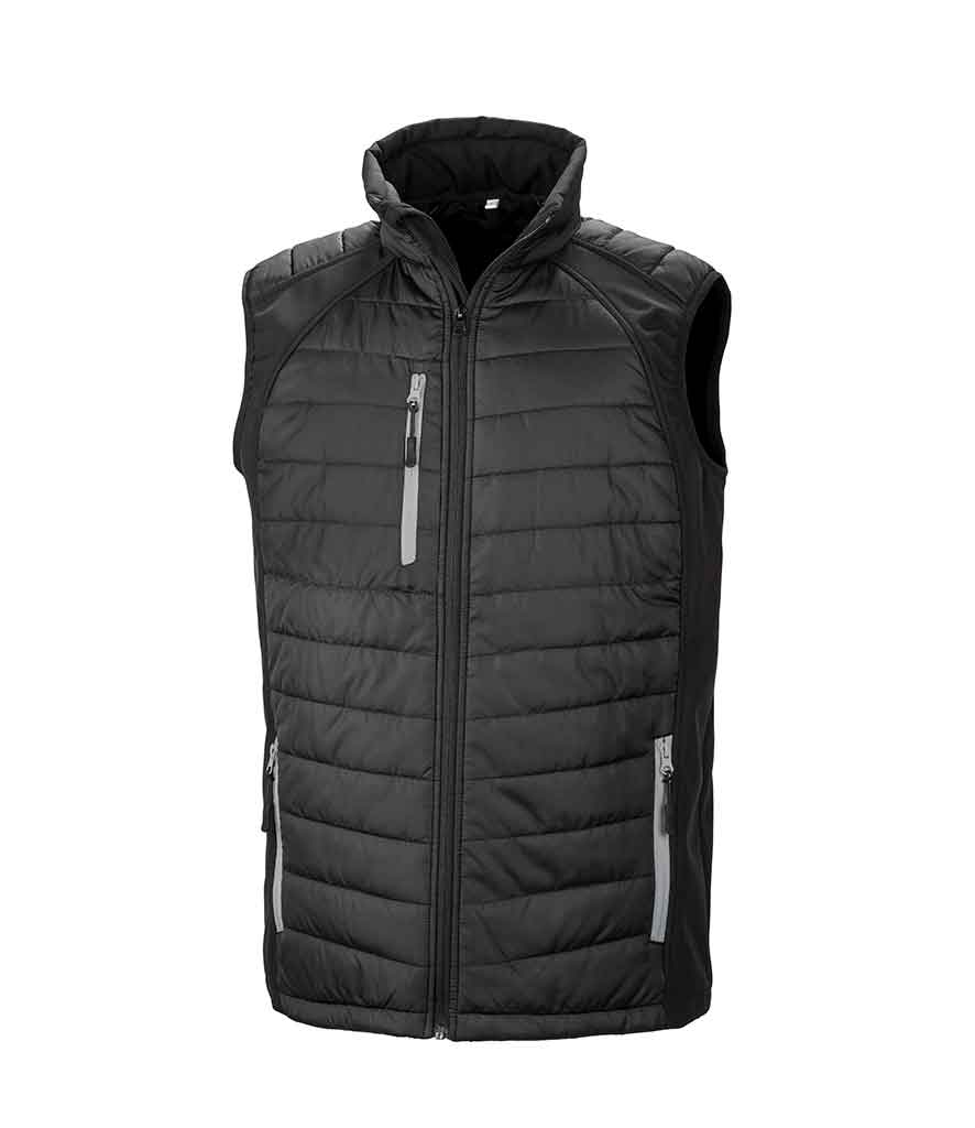 Result R238X Black compass padded softshell gilet