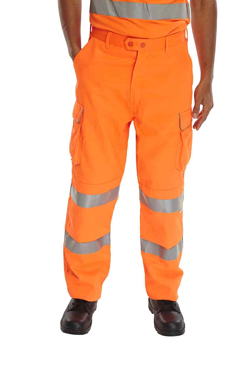 Beeswift RST Rail Spec Work Trousers Hi-Viz Orange