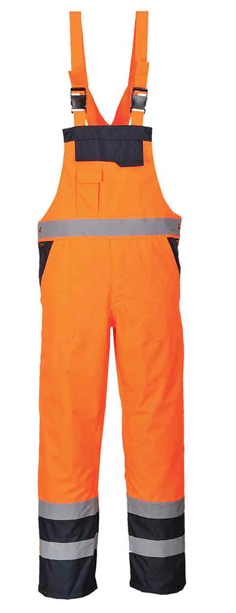 Portwest S489 Contrast Bib & Brace - Lined