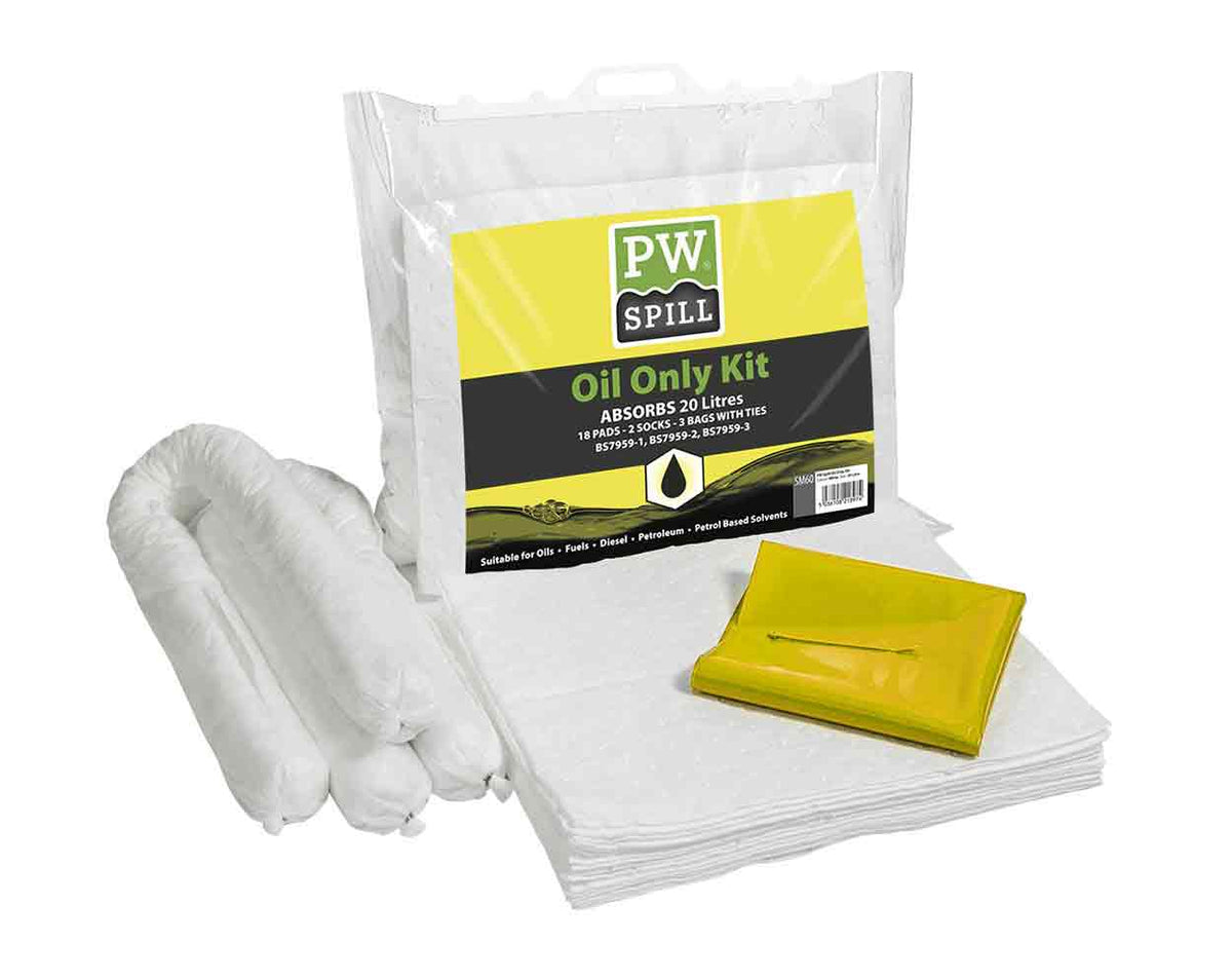 Portwest SM60 Oil Only Spill Kit 20L  (Pk6)