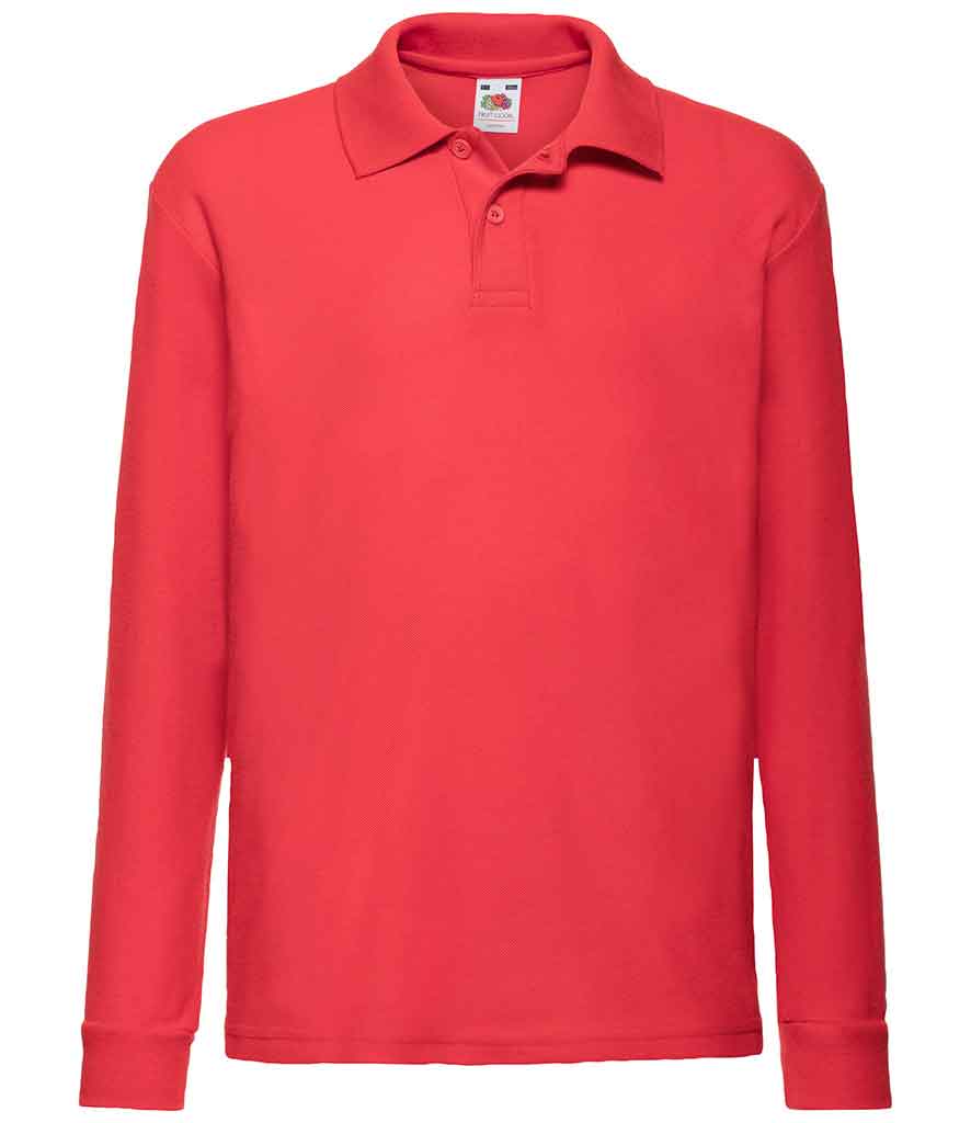Fruit of the Loom SS45B  Kids Long Sleeve Polo