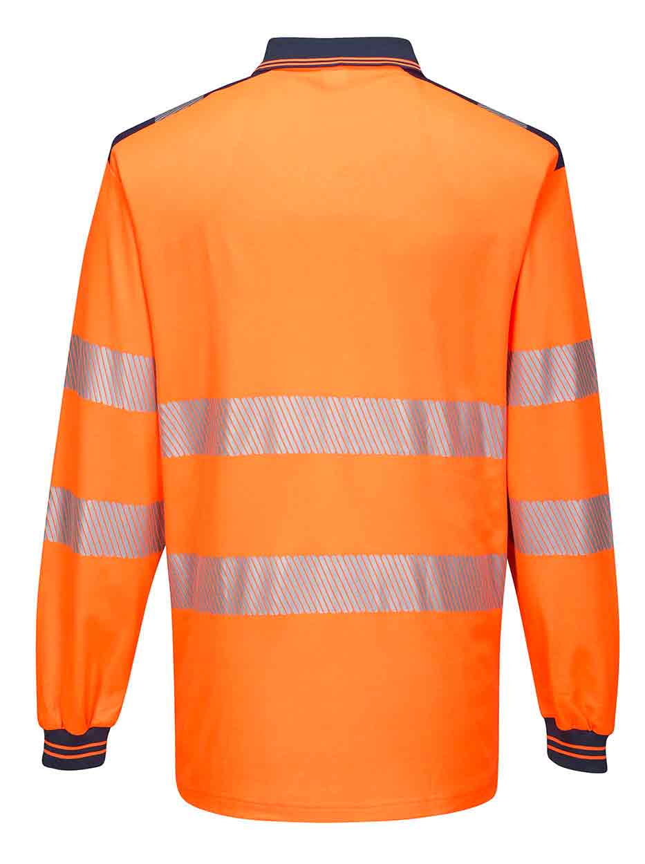 Portwest T184 PW3 Hi-Vis Polo Shirt L/S