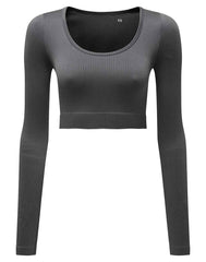 TriDri® TR224 Women’s TriDri® ribbed seamless '3D Fit' crop top