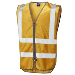 Leo Commodore Zipped Reflective Waistcoat in either Bronze, Gold, Silver