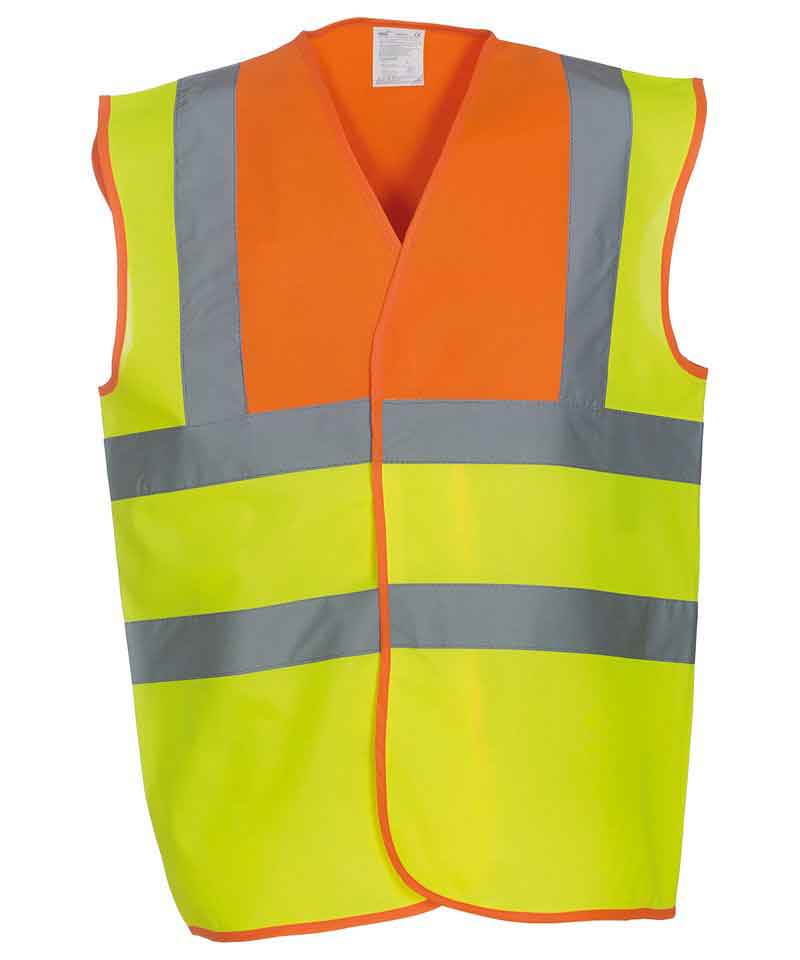 Yoko YK001 Hi Vis 2 Band And Braces Waistcoat (HVW100)
