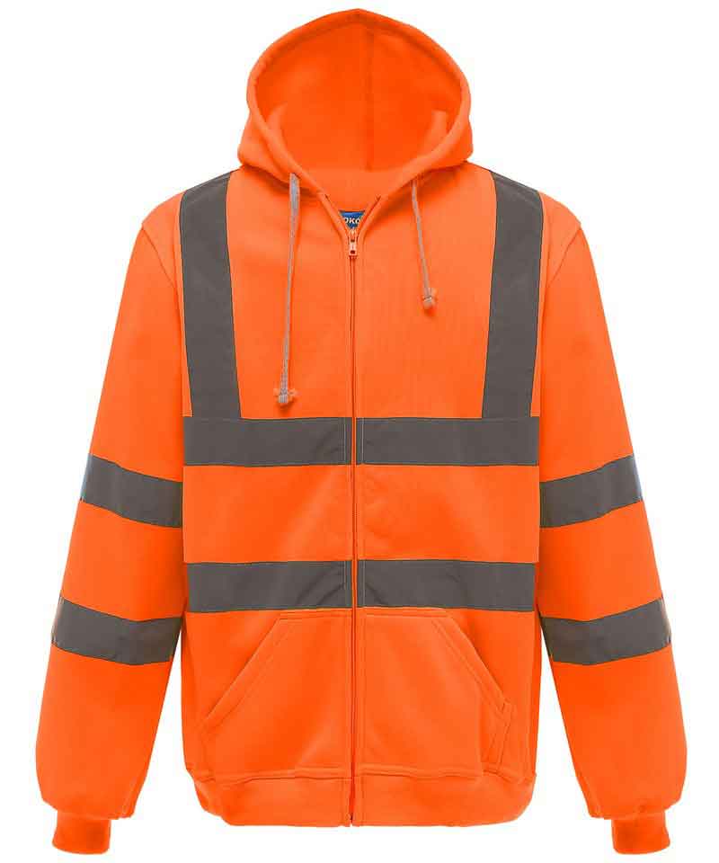 Yoko YK012 Hi-vis zip hoodie (HVK07)