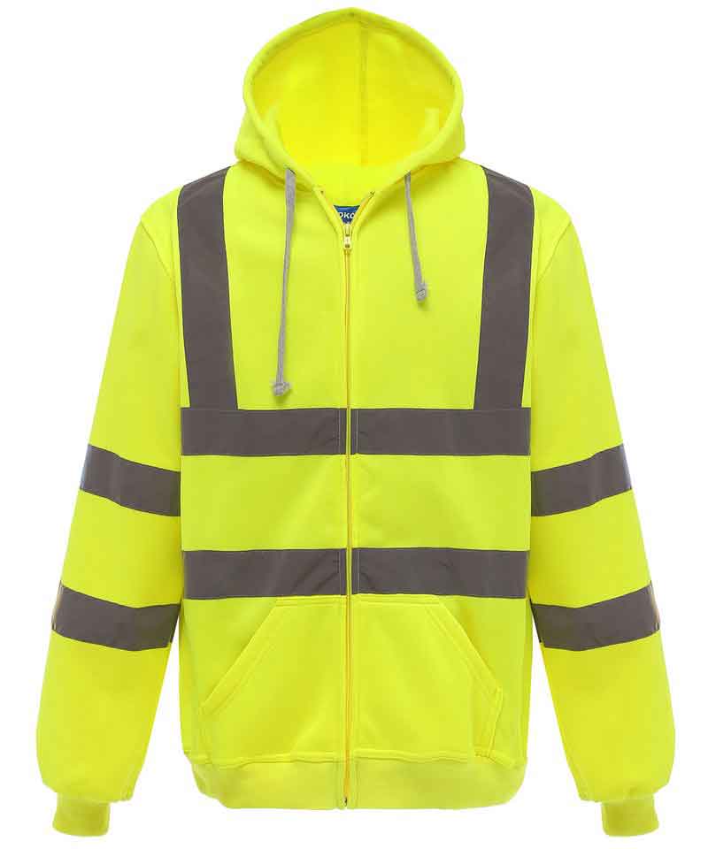 Yoko YK012 Hi-vis zip hoodie (HVK07)
